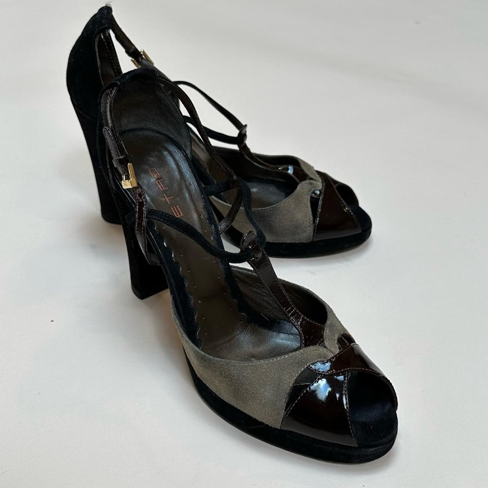 etro suede heels